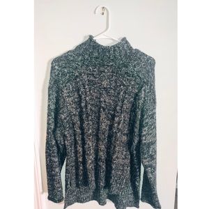 Forever 21 turtleneck, sleeve-patch sweater